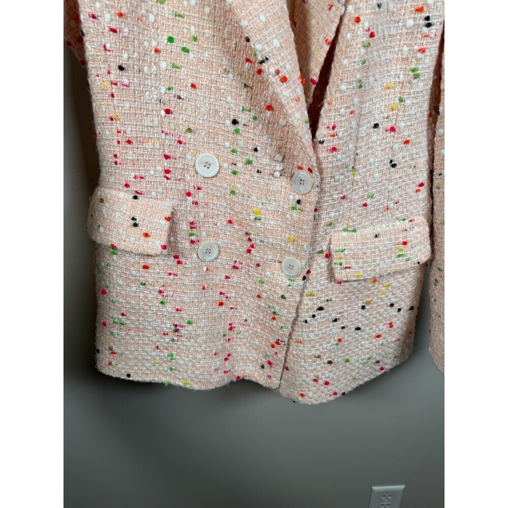 Amanda Uprichard Tweed Sawyer Blazer Skirt Set Size Small/Medium Pink Confetti - Picture 7 of 15